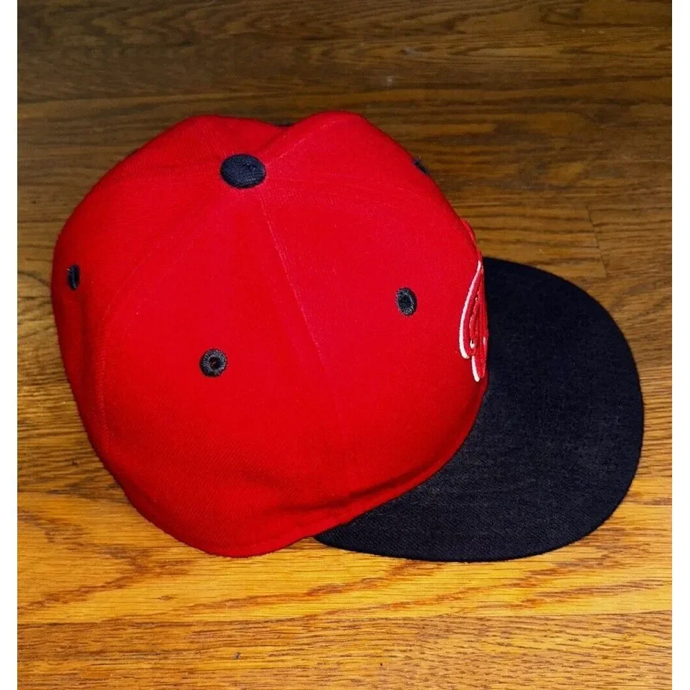 Washington Nationals New Era 59 Fifty Cap Hat 6 1/2 USA‎ Red Blue MLB On Field